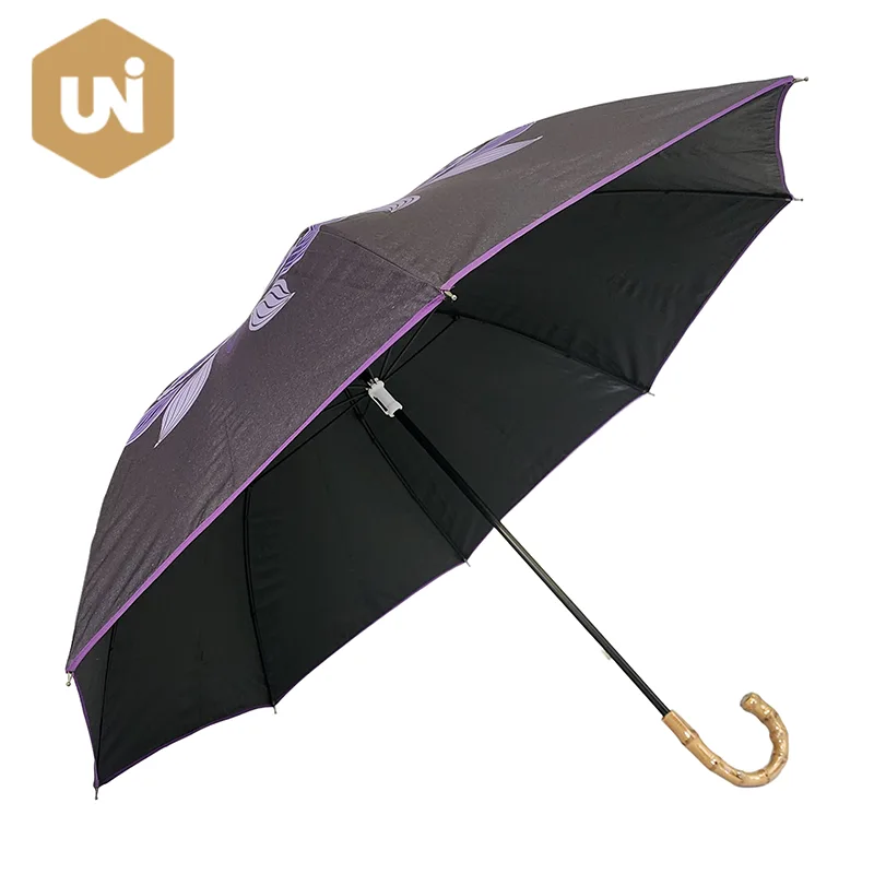 手動オープン大人用木製スティック傘